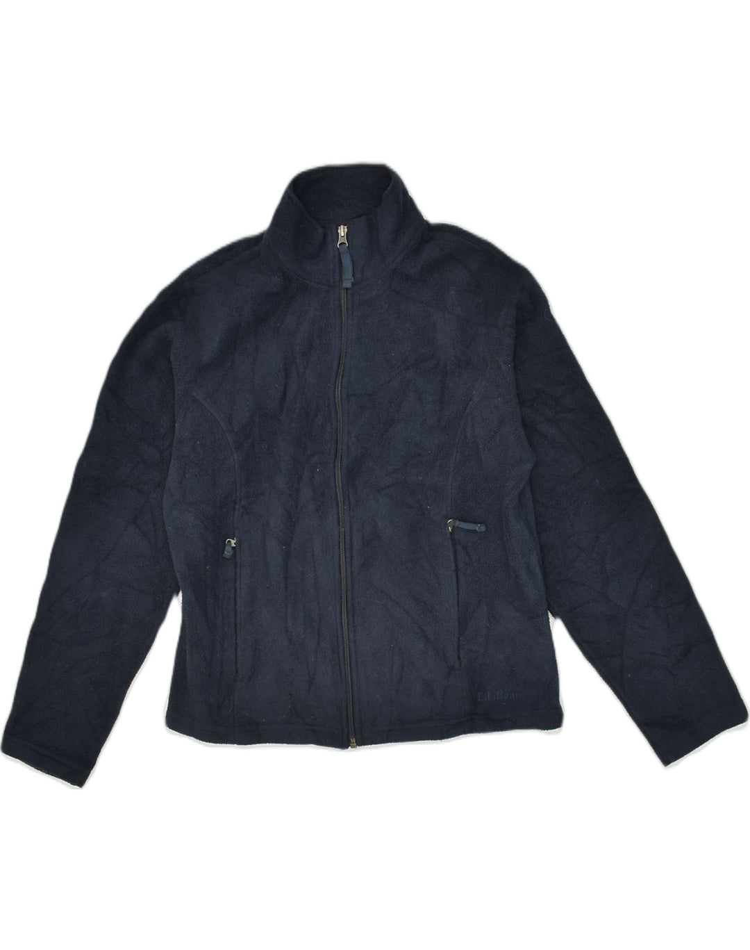 L.L.BEAN Womens Fleece Jacket UK 14 Medium Navy Blue Polyester | Vintage L.L.Bean | Thrift | Second-Hand L.L.Bean | Used Clothing | Messina Hembry 