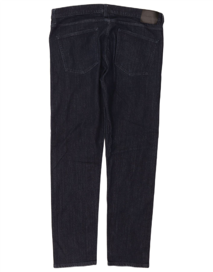 Gant Herren Slim Jeans W36 L32 Marineblaue Baumwolle