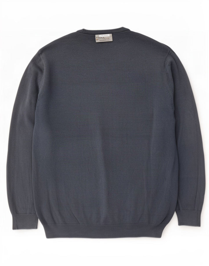Marks & Spencer Herren-Pullover, reguläre Passform, Rundhalsausschnitt, Größe L, Marineblau