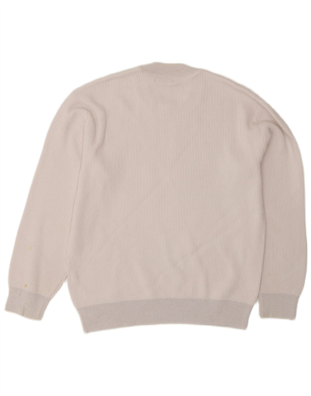 Zara Herren-Pullover mit Rundhalsausschnitt, mittelweiße Baumwolle