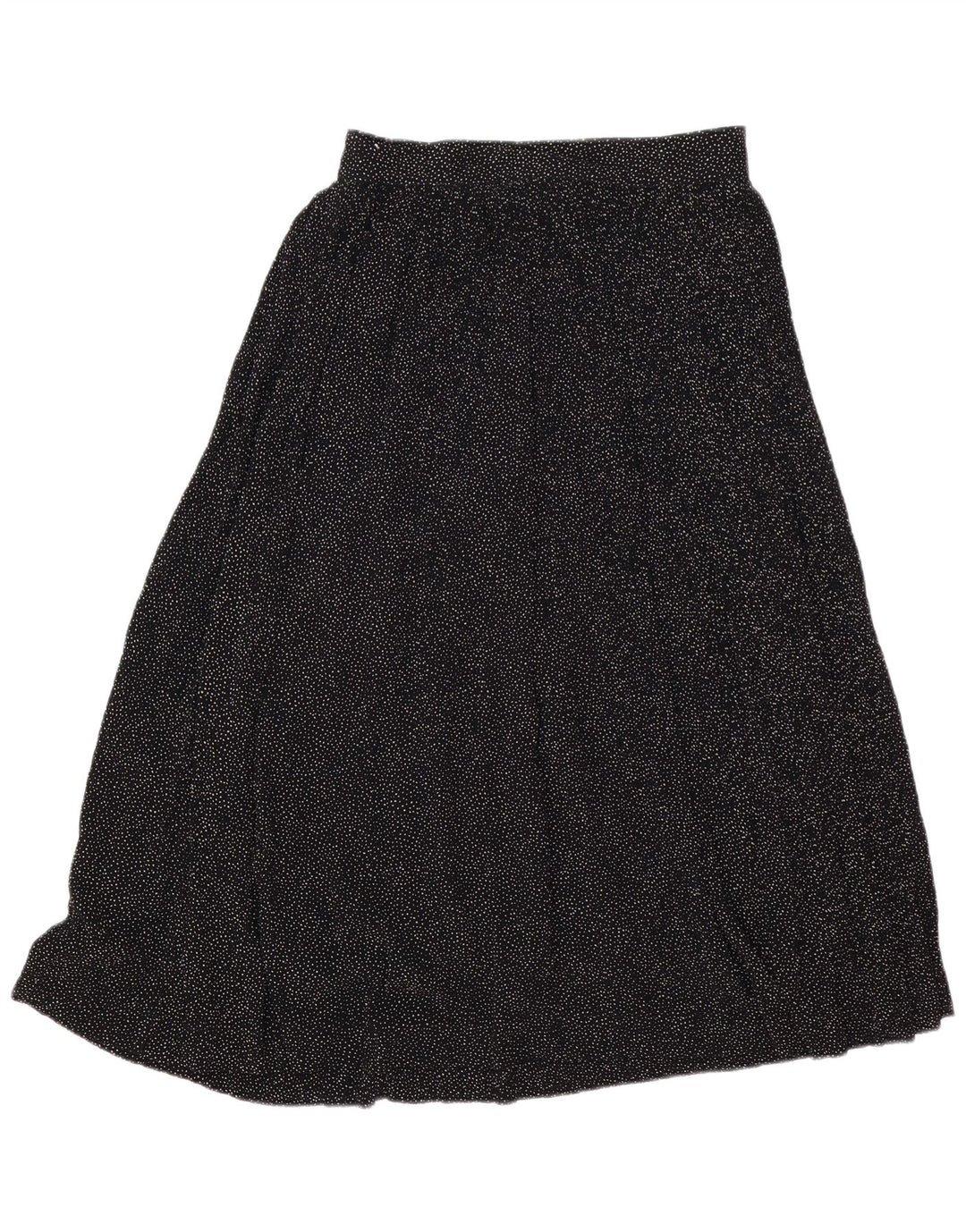 Lemon Damen Midirock IT 44 Medium W30 Schwarz gefleckte Viskose