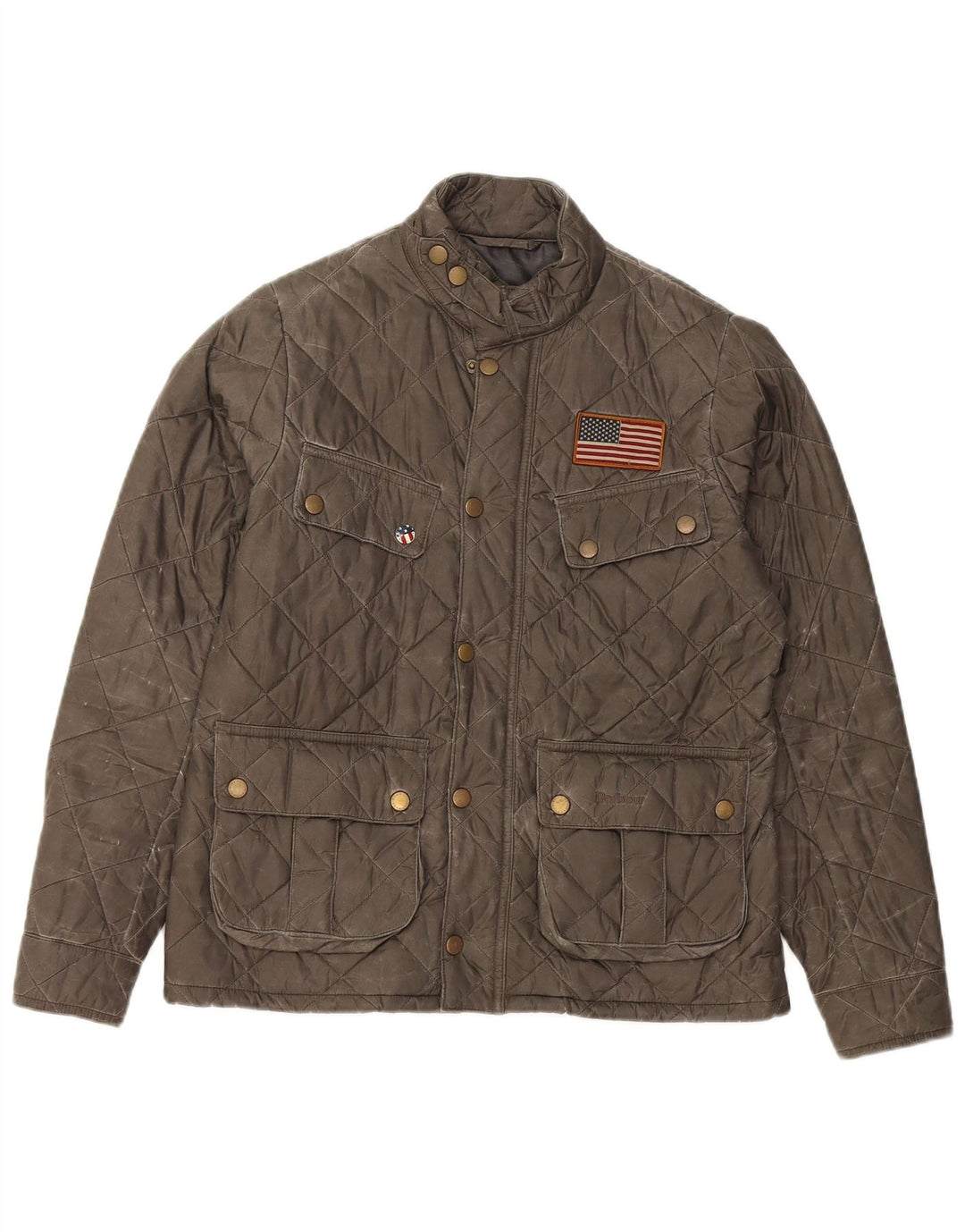Steppjacke für Jungen von Barbour, 12–13 Jahre, XL, Khaki, Polyamid
