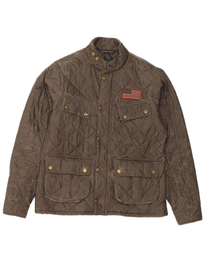 Steppjacke für Jungen von Barbour, 12–13 Jahre, XL, Khaki, Polyamid