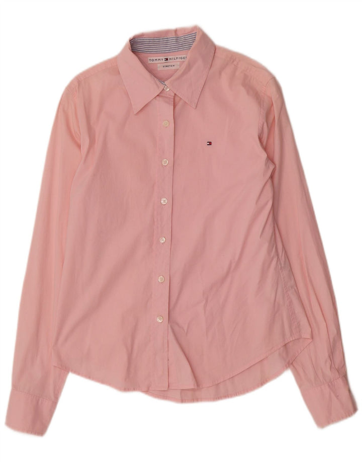 Tommy Hilfiger Damen-Hemd, US 8, mittelrosa, Baumwolle