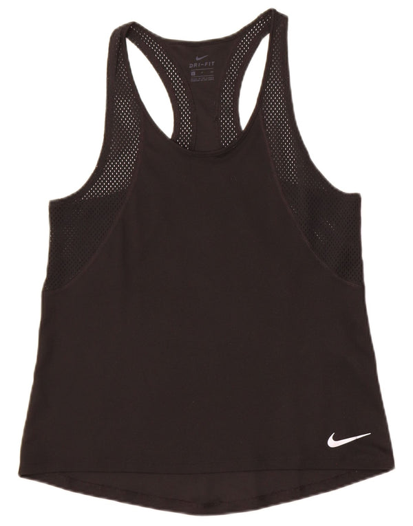 Nike Damen Dri Fit Weste Top UK 10 Small Schwarz Polyester