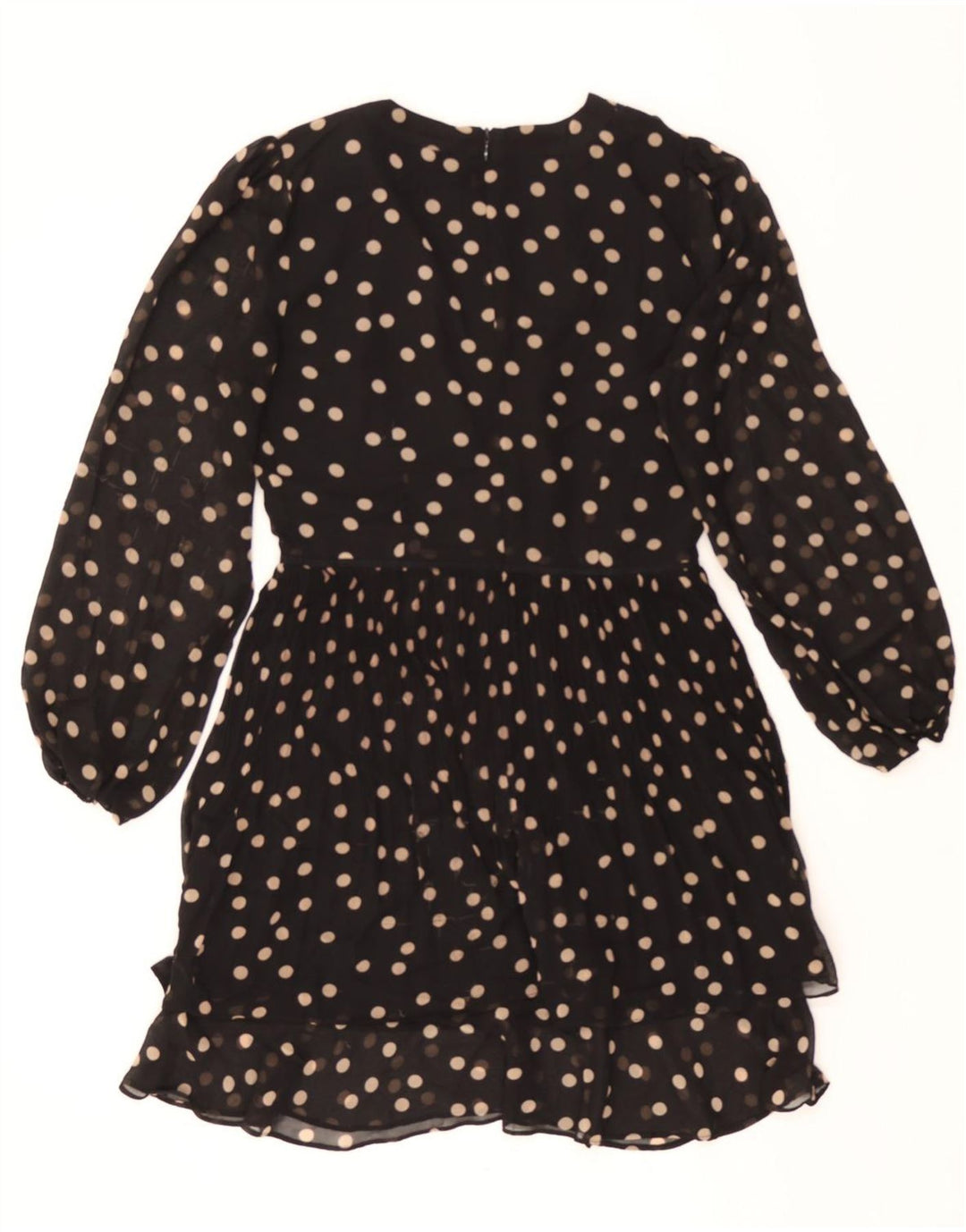 OASIS Womens See Through A-Line Dress UK 10 Small Black Polka Dot Vintage Oasis and Second-Hand Oasis from Messina Hembry 