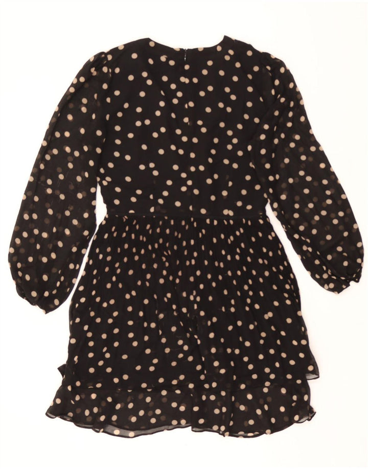 OASIS Womens See Through A-Line Dress UK 10 Small Black Polka Dot Vintage Oasis and Second-Hand Oasis from Messina Hembry 