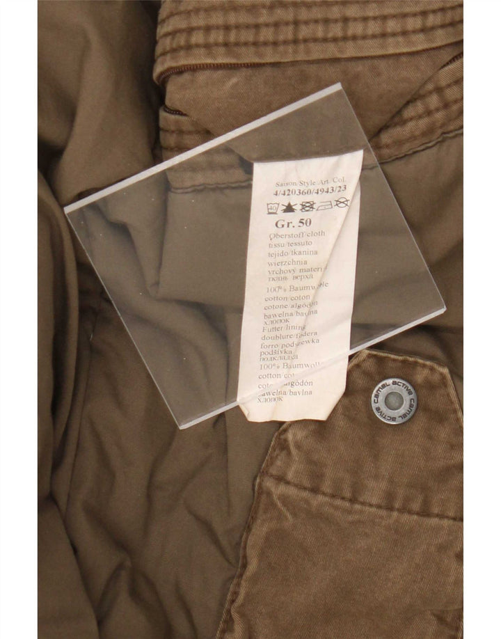 Camel Active wattierte Militärjacke für Herren, EU 50, Größe L, Khaki, Baumwolle