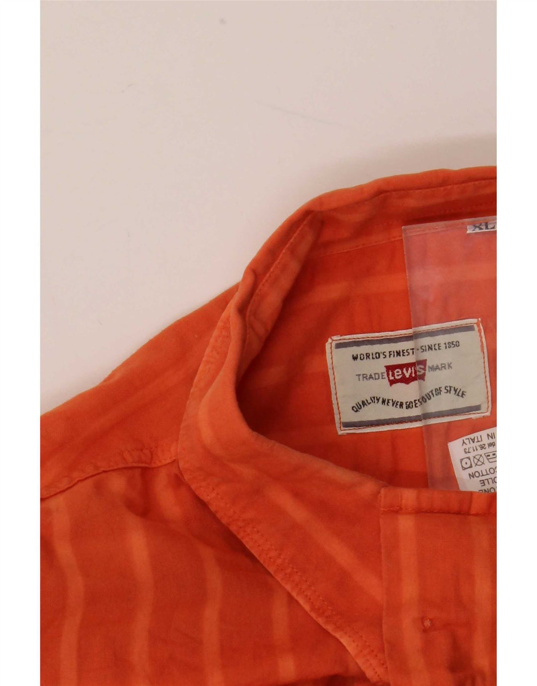 Levi's Herrenhemd XL Orange kariert Baumwolle