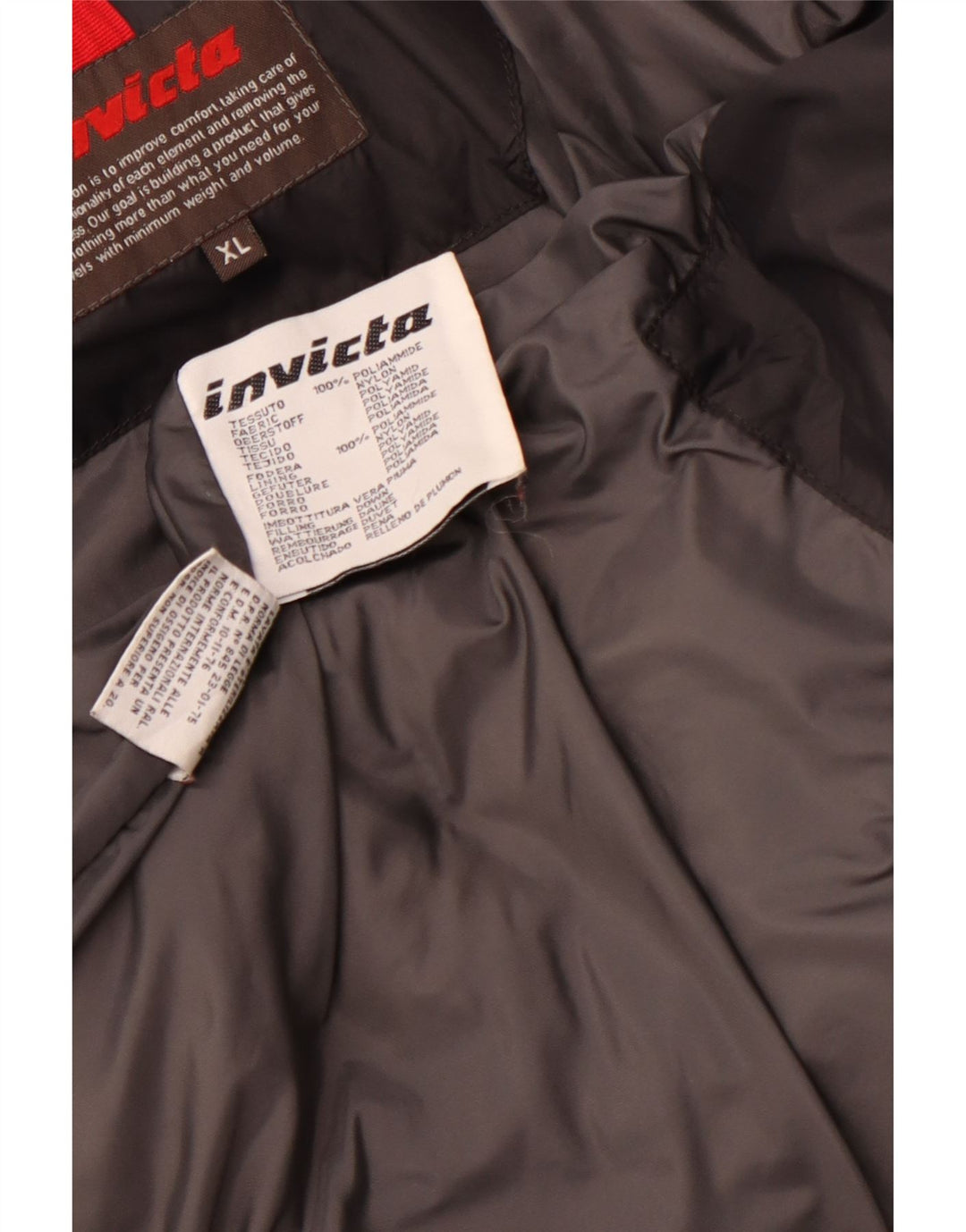 INVICTA Herren Wattierte Jacke UK 42 XL Schwarz Polyamid