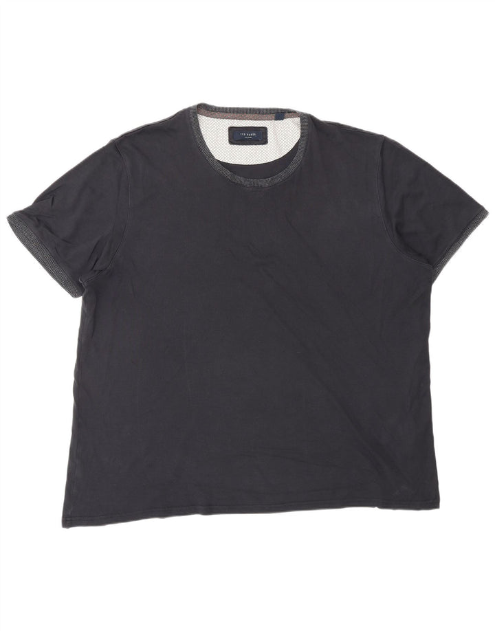 TED BAKER Herren T-Shirt Top 2XL Marineblau Baumwolle