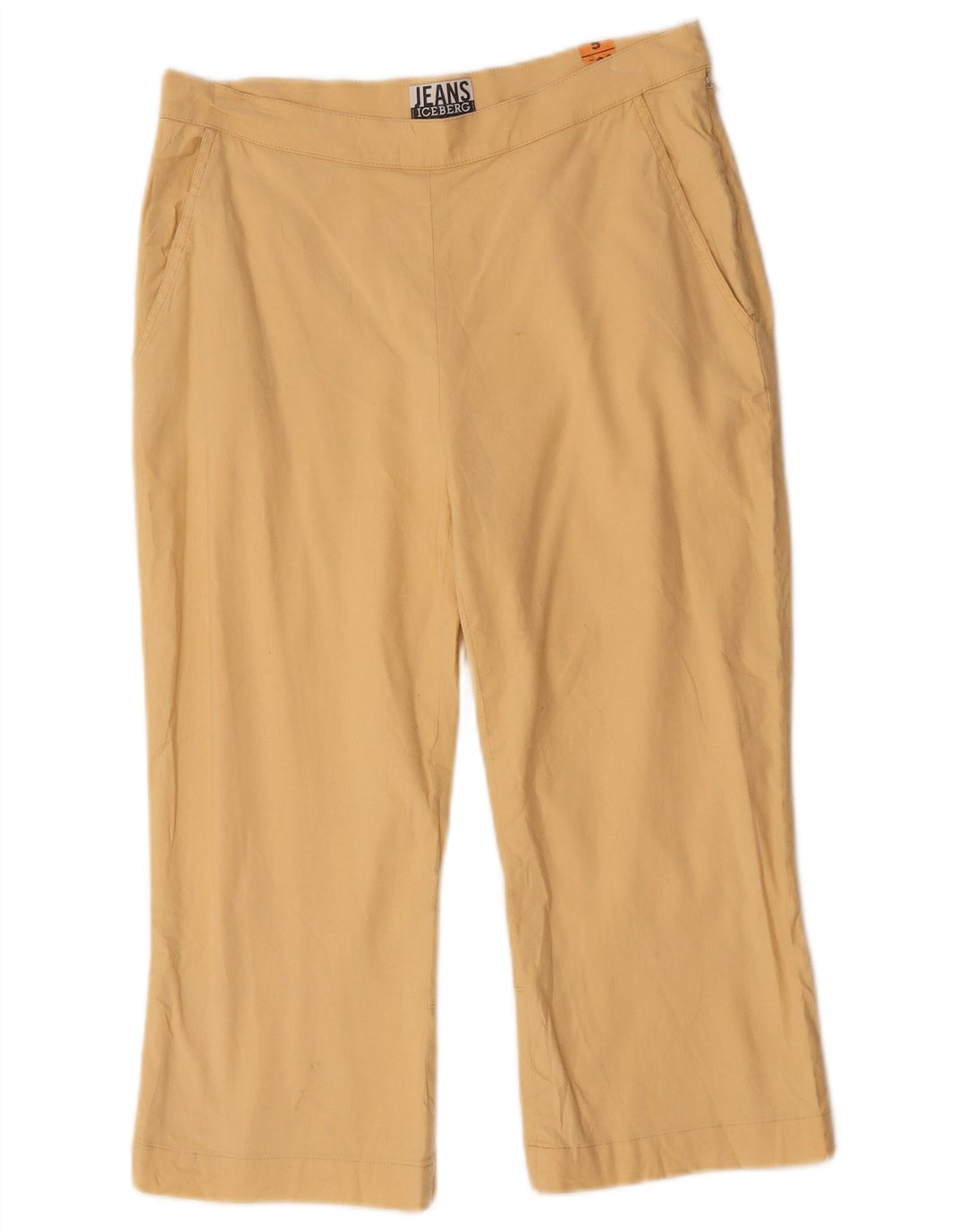 Iceberg Damen Caprihose IT 44 Medium W30 L19 Beige Leinen