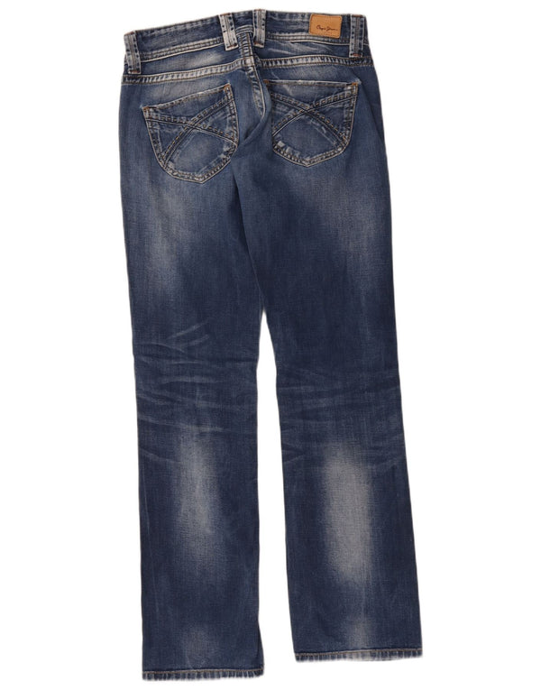 PEPE Jeans Damen Bootcut Jeans W27 L32 Blaue Baumwolle