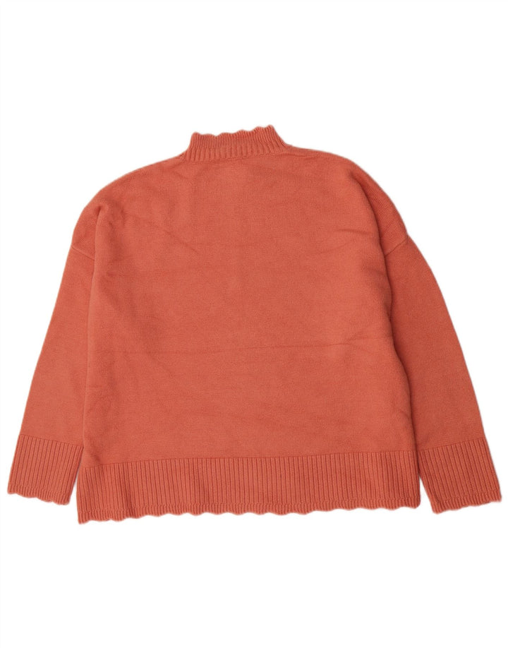 Oasis Rollkragenpullover für Damen, UK 16, Größe L, Orange, Viskose
