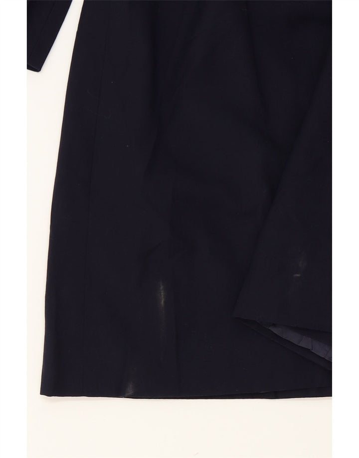 VINTAGE Womens Overcoat UK 14 Medium Navy Blue Vintage Vintage and Second-Hand Vintage from Messina Hembry 