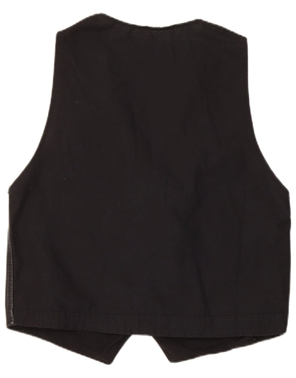 Vintage Herren Lederweste Medium Schwarz