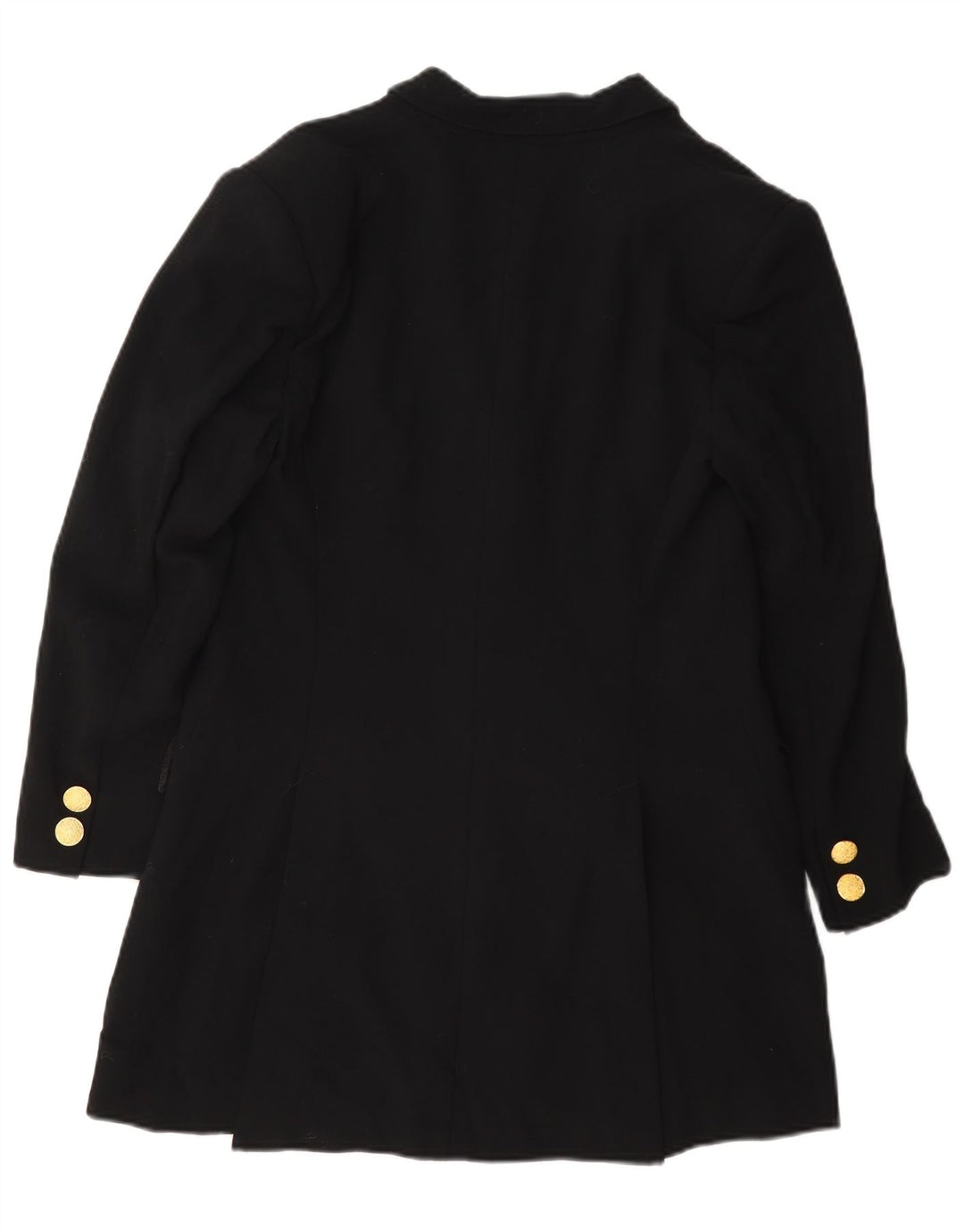 Ratti Damen Longline 3-Knopf-Blazerjacke IT 44 Mittelschwarze Wolle