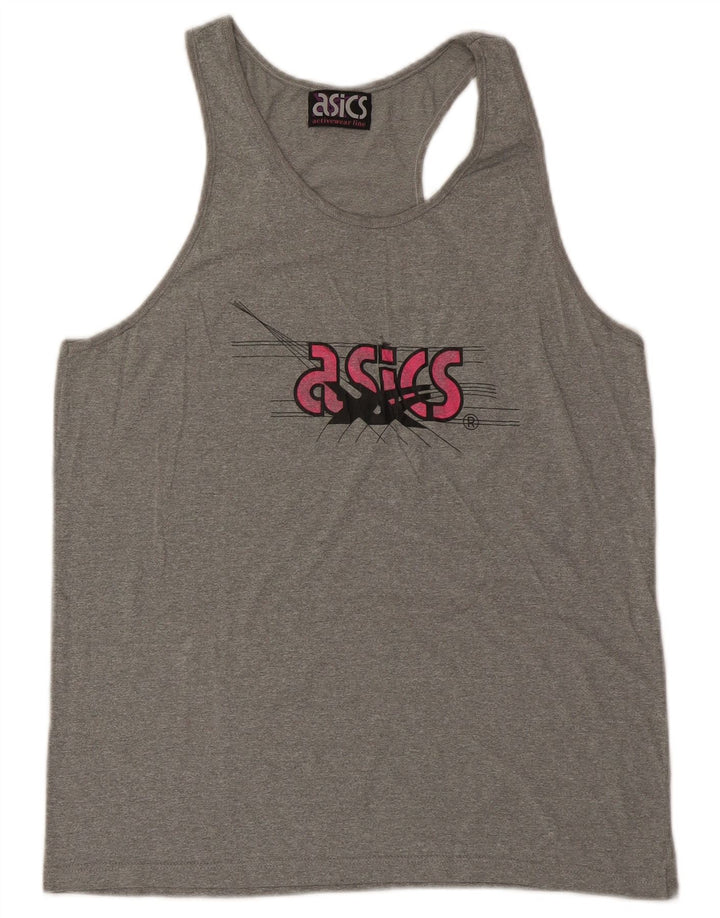 ASICS Mens Graphic Vest Top Medium Grey