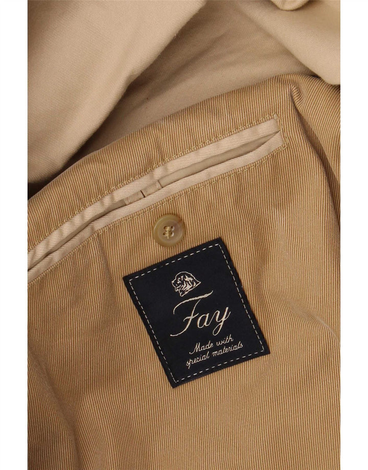 Fay Herren Utility 4-Knopf-Blazerjacke UK 40 Large Beige