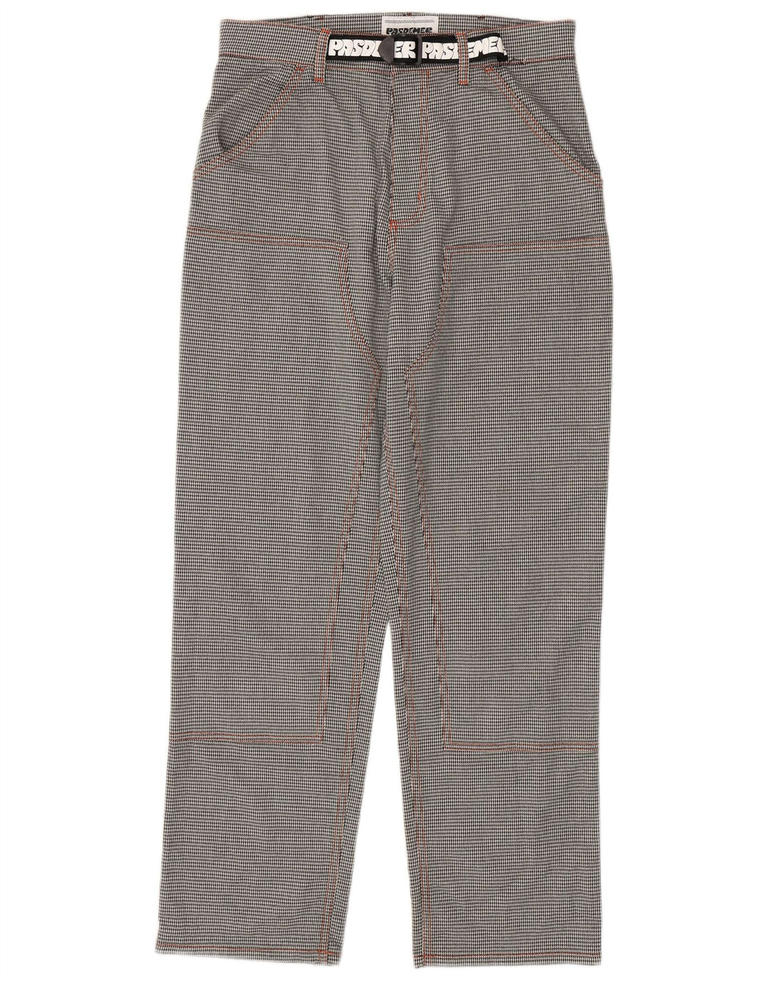 Pas De Mer Herren-Cargohose mit Grafik, W30, L30, schwarzer Hahnentritt-Cartoon