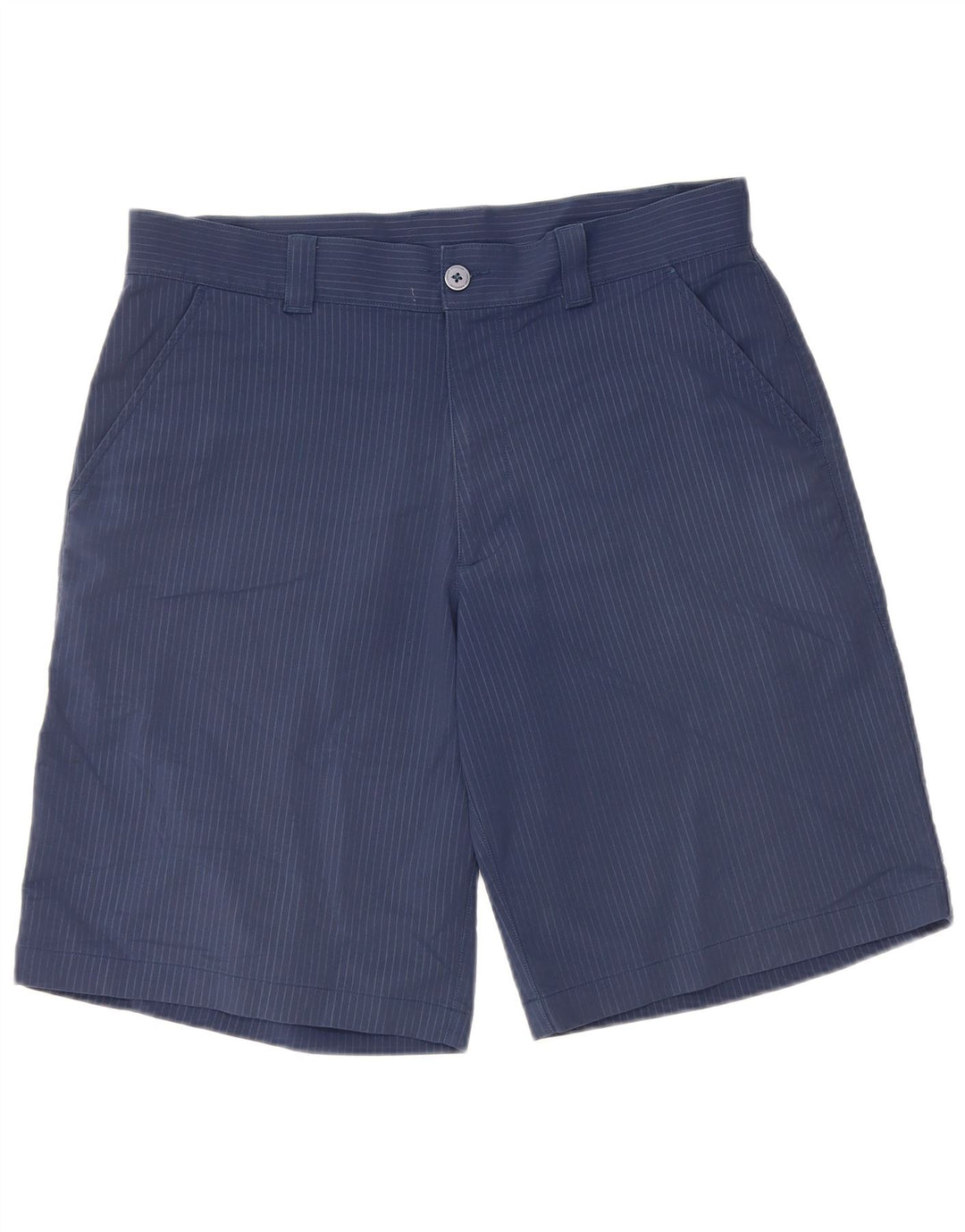 UNDER ARMOUR Herren-Chinoshorts W34, groß, marineblaues Nadelstreifen-Nylon