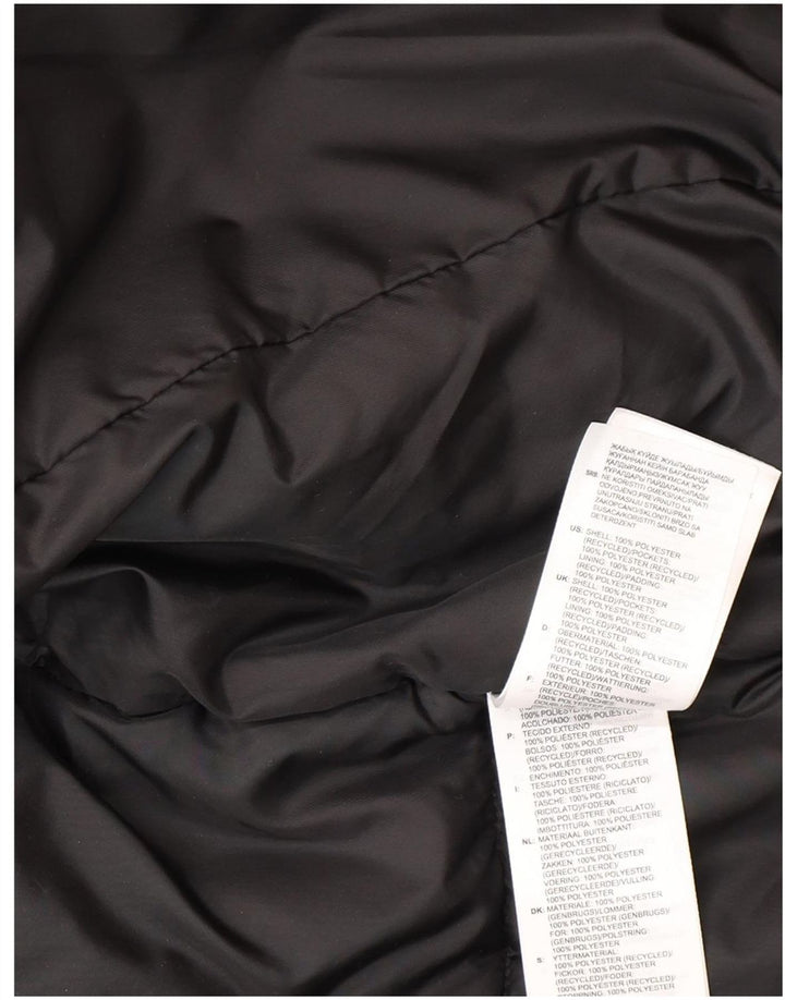 Adidas Damen Übergroße gepolsterte Jacke UK 10 Small Schwarz Polyester