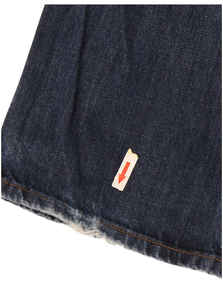 Fat Face Herren Straight Jeans W34 L30 Marineblau Baumwolle
