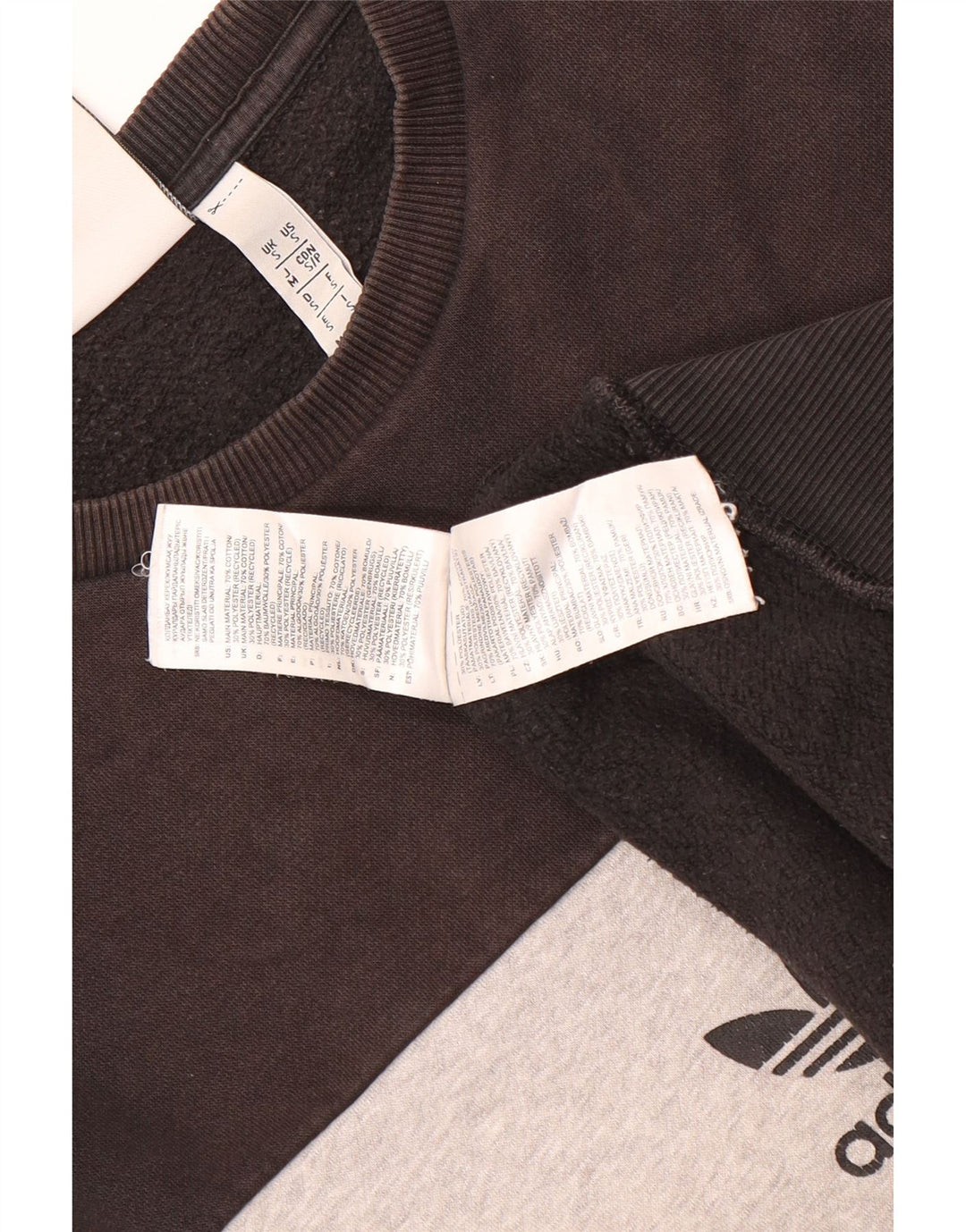 Adidas Herren Grafik-Sweatshirt, Pullover, Größe S, Schwarz, Colourblock-Baumwolle