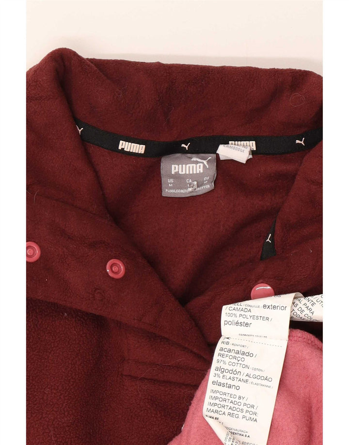 Puma Damen Übergroßer Grafik-Fleecepullover UK 14 Medium Burgund
