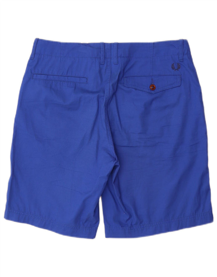 FRED PERRY Herren Chinoshorts W30 mittelblaue Baumwolle