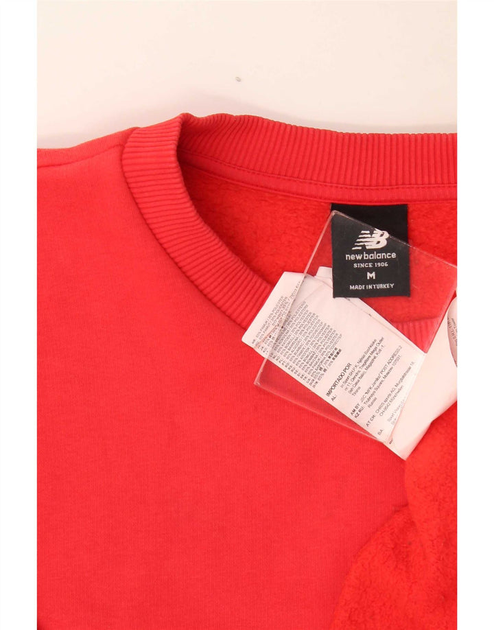 New Balance Herren-Sweatshirt mit Grafik, mittelrote Baumwolle