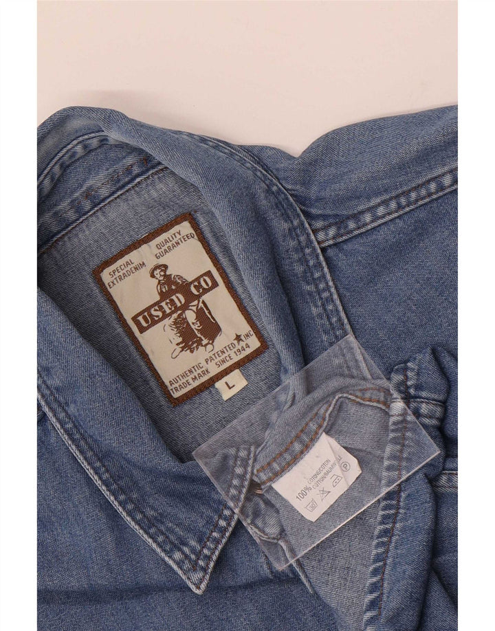 Vintage Herren Jeanshemd Große blaue Baumwolle