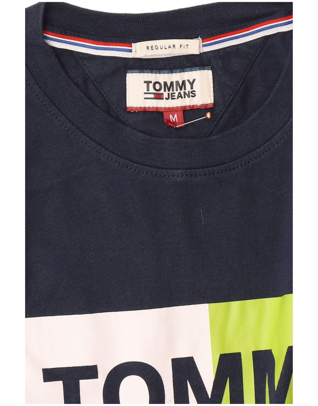 TOMMY HILFIGER Herren-T-Shirt mit normaler Passform und Grafik, mittleres Marineblau