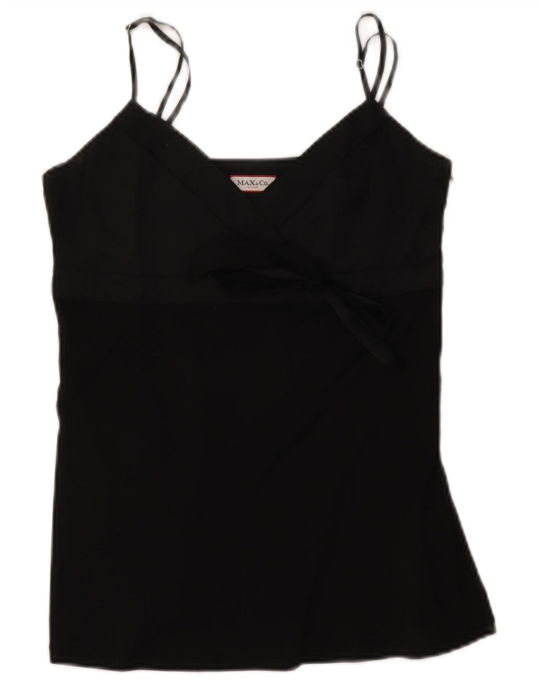 Max & Co. Damen Crop Cami Top UK 12 Mittelschwarze Seide