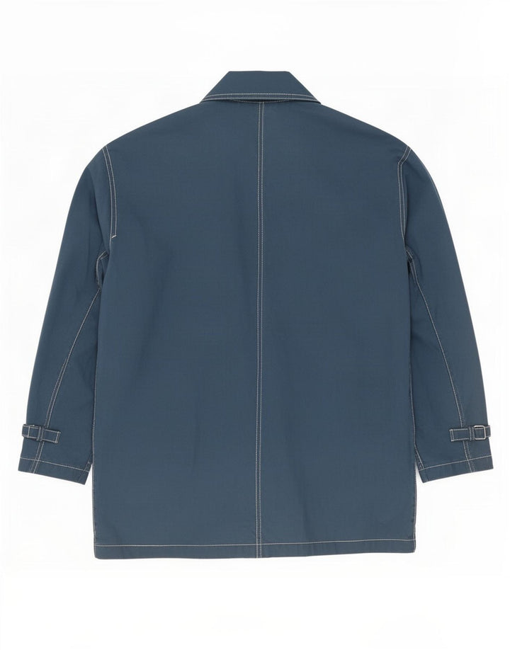 Übergroße Utility-Jacke für Damen von Carol, EU 40, mittelblaue Baumwolle