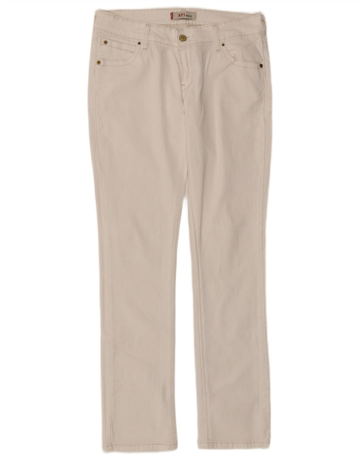 Levi's Damen 571 Slim Jeans W30 L32 Weiß