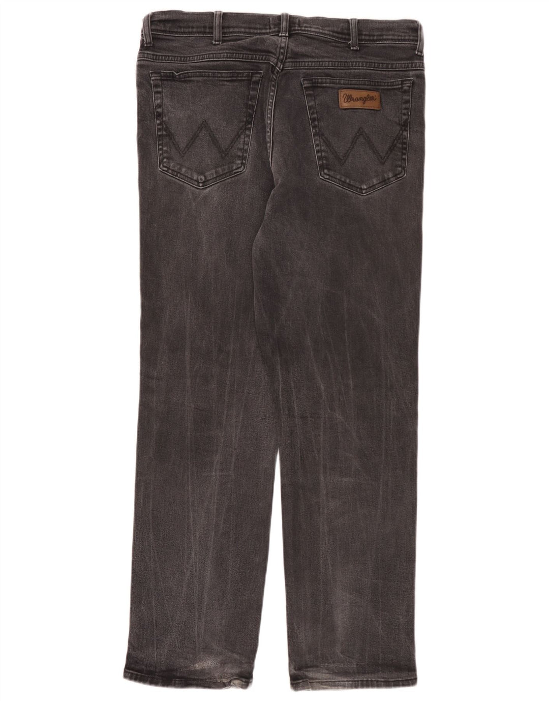 Wrangler Herren Texas Stretch Straight Jeans W38 L32 Graue Baumwolle