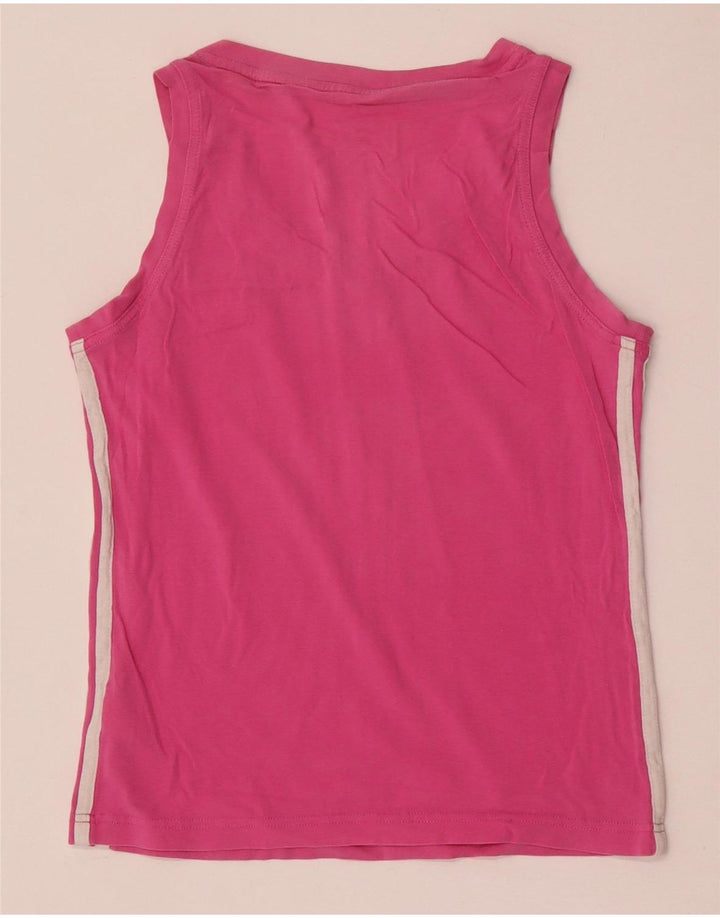 Adidas Damen Crop Vest Top UK 12 Mittelrosa Baumwolle