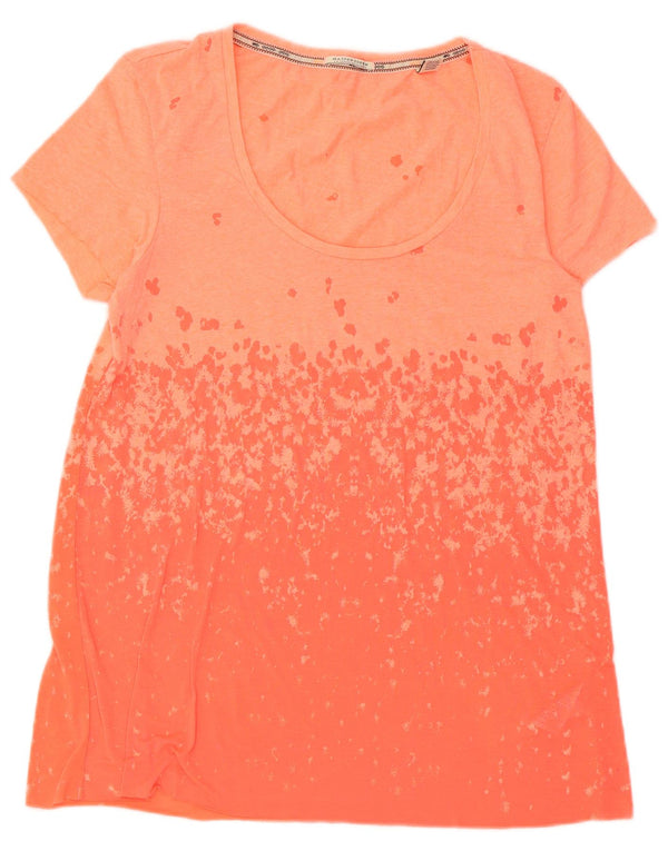 Maison Scotch Damen T-Shirt Top UK 10 Small Orange Baumwolle