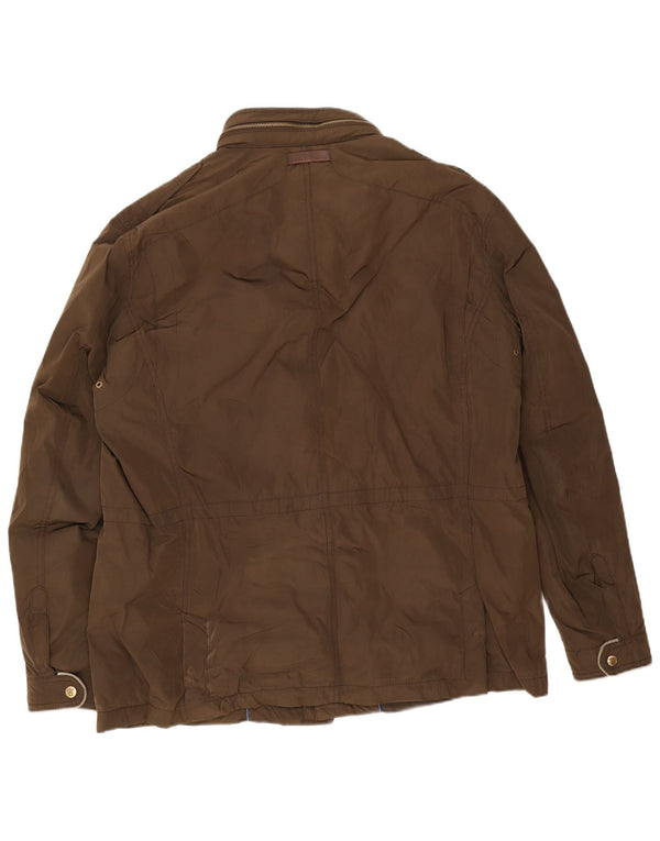Massimo Dutti Herren Militär-Windjacke mit Kapuze, UK 44, 2XL, Braun