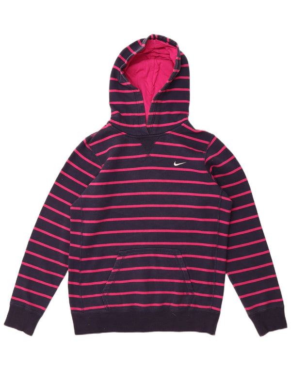 Nike Mädchen Kapuzenpullover, 13–14 Jahre, XL, Marineblau, gestreift, Baumwolle