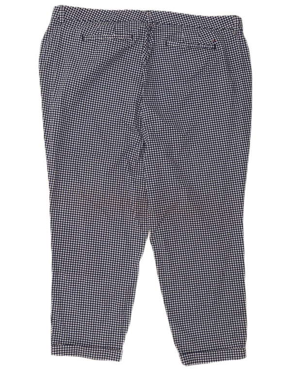 TOMMY HILFIGER Herren verkürzte Hose US 22 3XL W46 L27 Marineblau Gingham