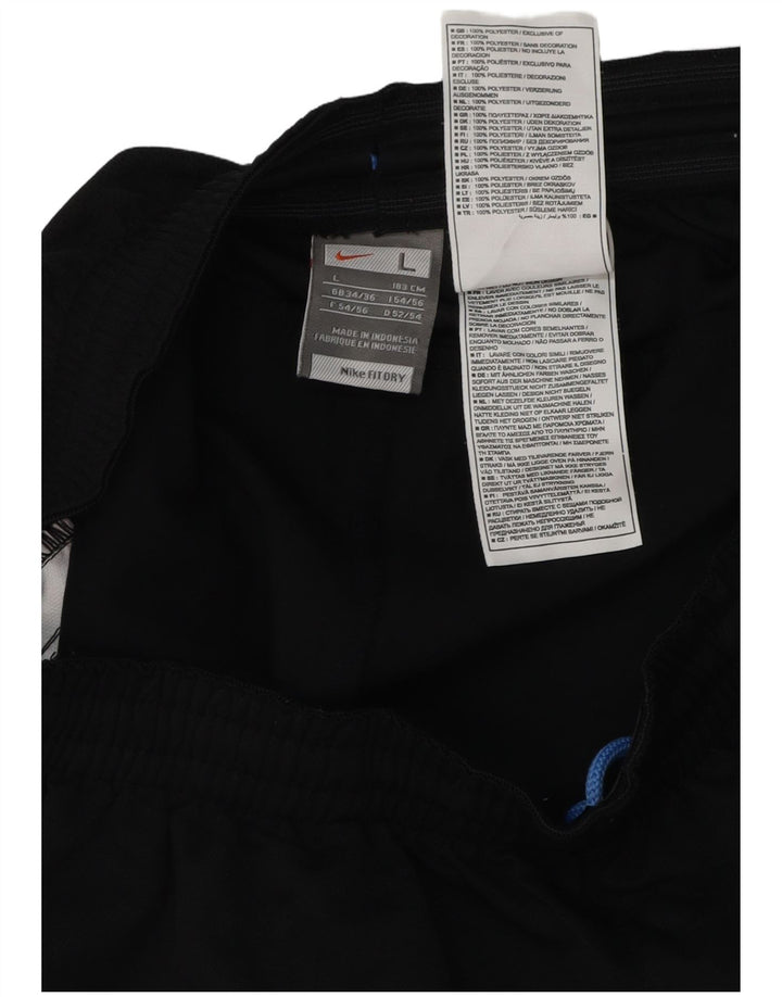 Nike Herren-Sportshorts, groß, schwarzes Farbblock-Polyester