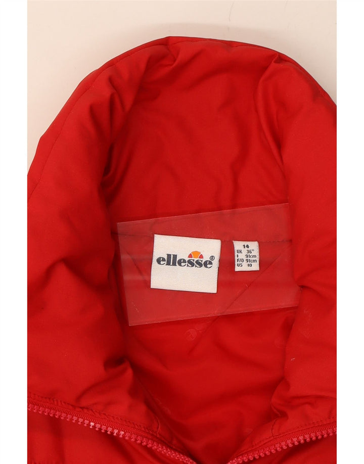 ELLESSE Womens Padded Jacket UK 14 Large Red Vintage Ellesse and Second-Hand Ellesse from Messina Hembry 