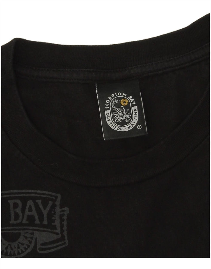 Scorpion Bay Herren-Grafik-Top, langärmelig, 2XL, schwarze Baumwolle