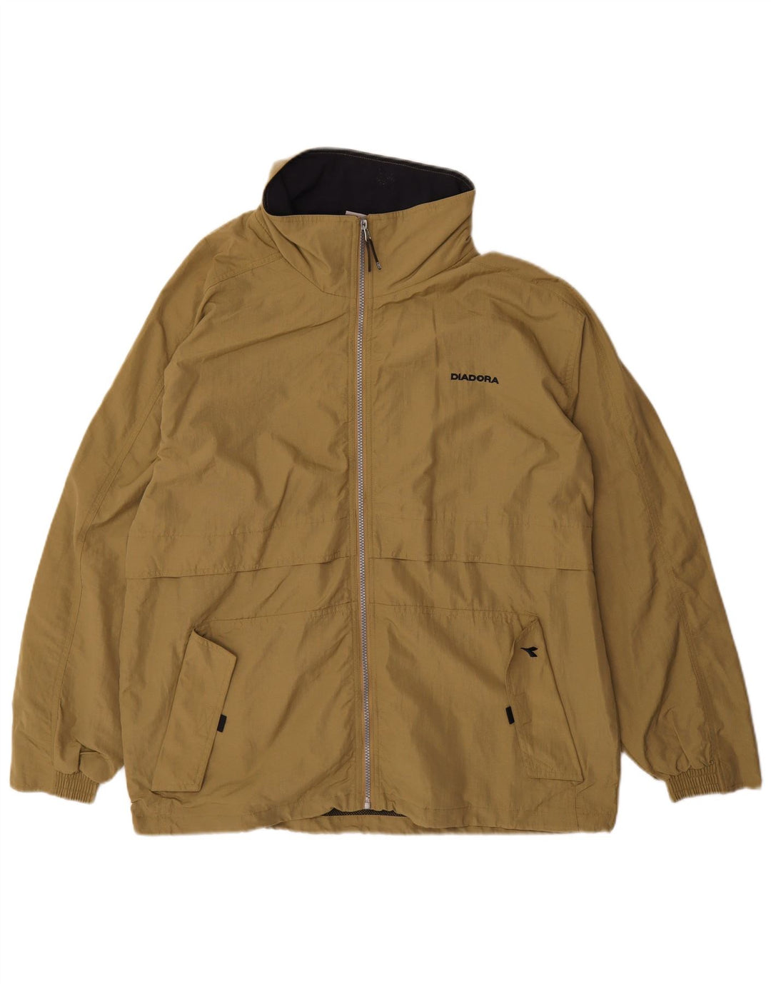 Diadora Herren Regenjacke UK 38 Medium Khaki Polyamid