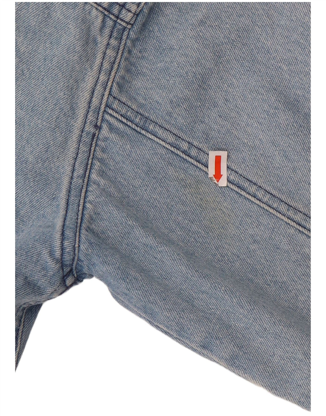 Vintage Jungen-Jeansjacke mit Grafik, 11–12 Jahre, große blaue Baumwolle