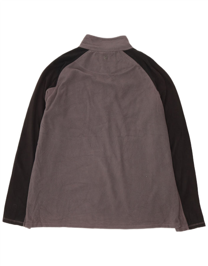 MOUNTAIN WAREHOUSE Herren-Fleecepullover mit Reißverschluss, 2XL, Grau, Farbblock
