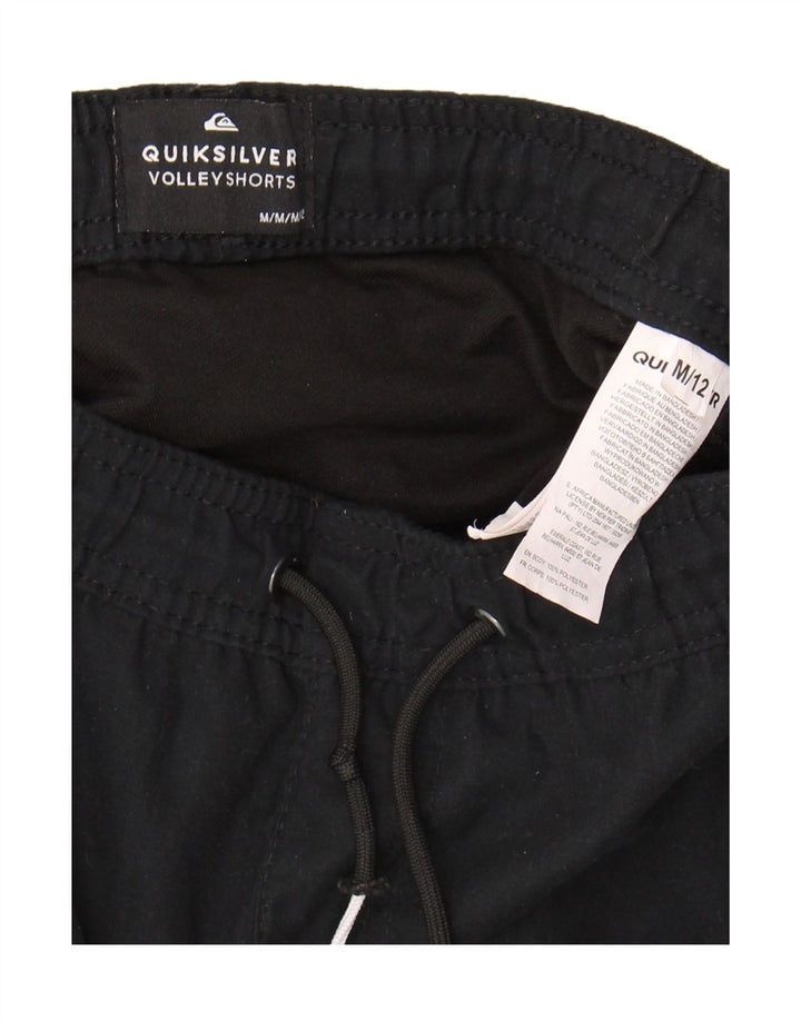 QUIKSILVER Womens Volley Swimming Shorts UK 12 Medium  Black Polyester