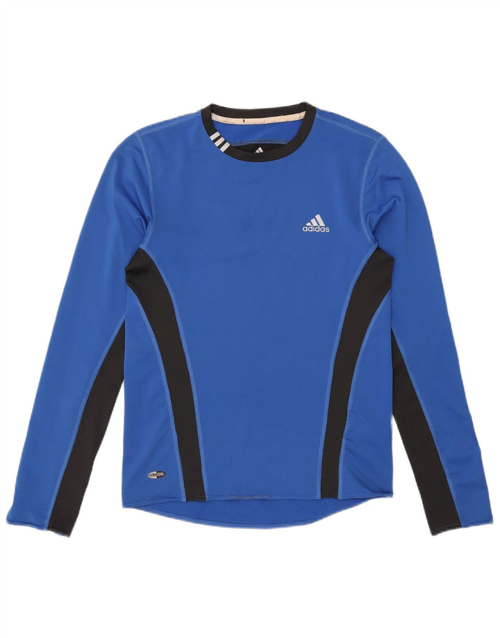 Adidas Herren Climacool Top Langarm Small Blau Colourblock Polyester